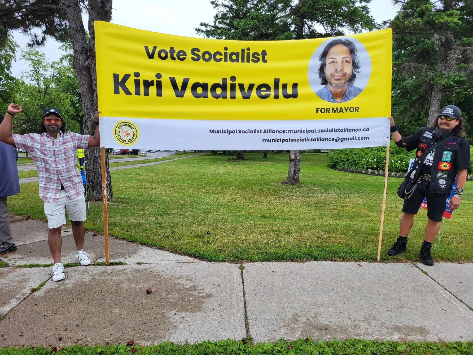 MSA protested the corporate agenda outside FordFest in Scarborough on June 23